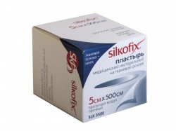 Пластырь, Silkofix (Силкофикс) р. 5смx500см 1 шт на шелковой основе