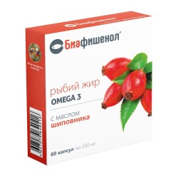 Рыбий жир Биафишенол с маслом шиповника 60 шт. капс. 0.35 г