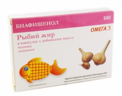 Рыбий жир Биафишенол с маслом чеснока и льна 100 шт. капс. 0.3 г